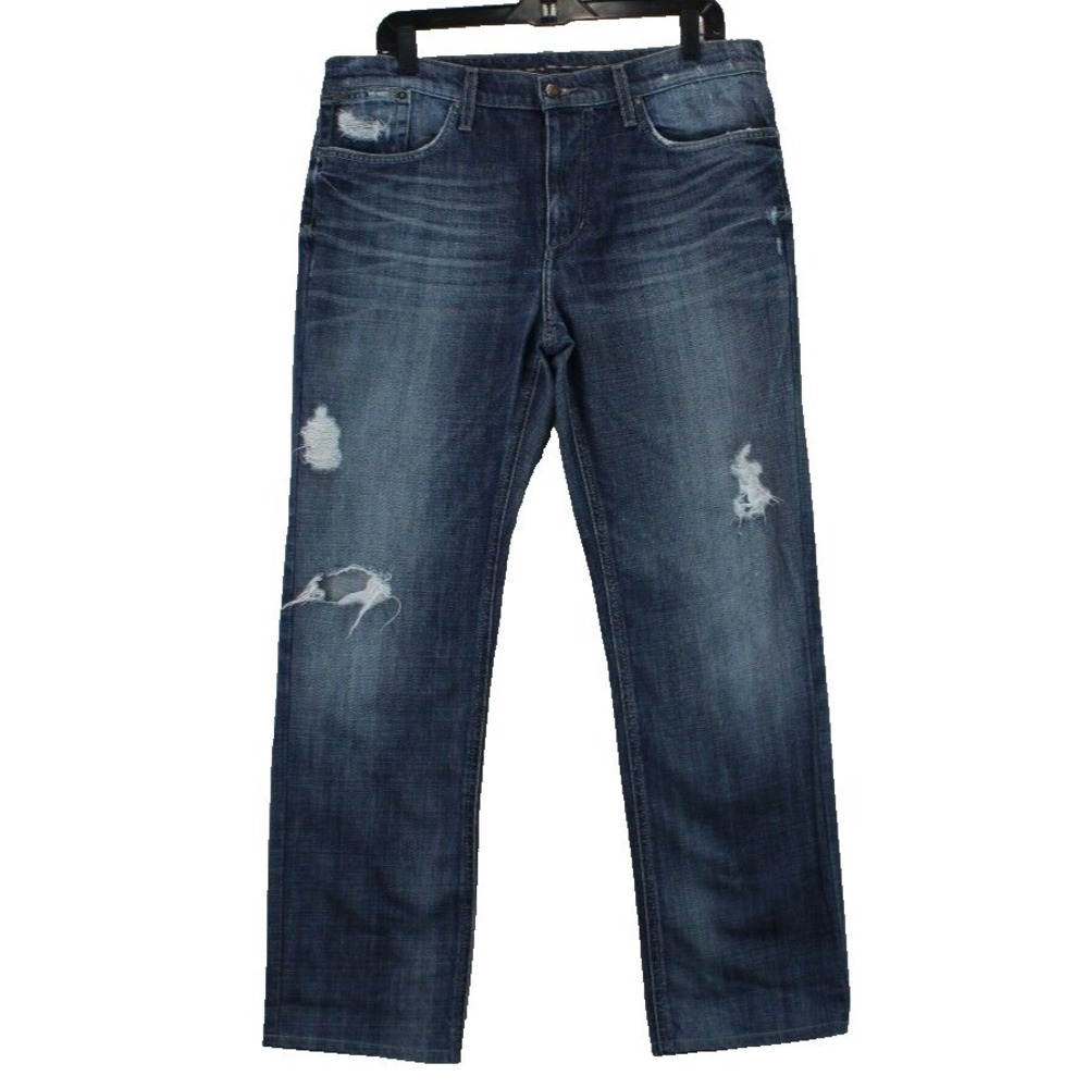 Joe's Jeans Men's Straight Leg Distressed Blue Denim Jeans Size 36x28